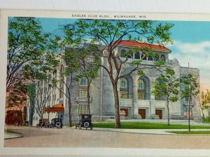 Vintage Postcard Eagles Club Building Milwaukee WI Wisconsin N. 24th Street