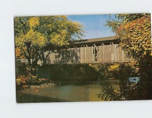 Postcard The Ada Covered Bridge, Ada, Michigan