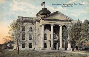 Columbia Missouri Boone Court House Street View Antique Postcard K51833