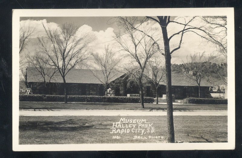 RPPC RAPID CITY SOUTH DAKOTA SD HALLEY PARK MUSEUM REAL PHOTO POSTCARD