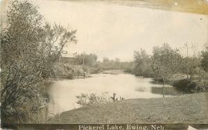 Coyne Photo Pickerel Lake 1910 Ewing Nebraska RPPC real photo postcard 9849