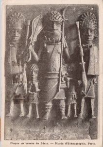 Beaux-Arts Musee d'Ethnographie Paris France Plaque Bronze du Benin Postcard H50