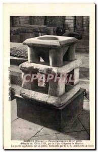 Old Postcard Poitiers Baptismal Font of the XI th century