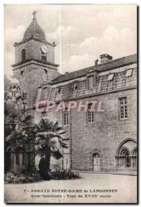 Postcard Abbey Notre Dame de Langonnet Inner Court Tower seventeenth century