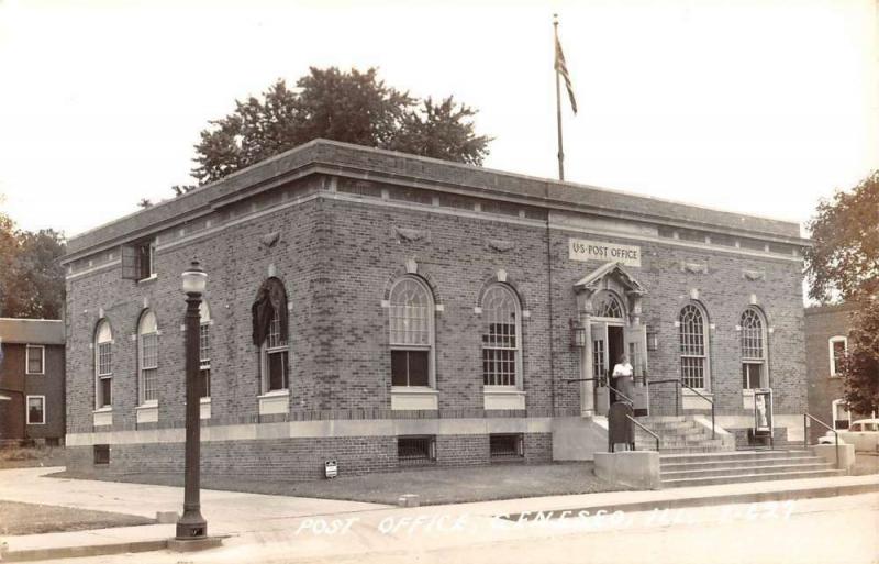 Geneseo Illinois Post Office Real Photo Antique Postcard K79583