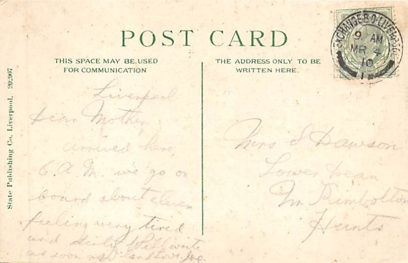 SS Virginian Allan Line Ship 1910 