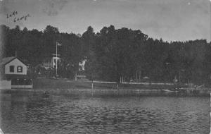 Lake George New York Scenic Waterfront Real Photo Antique Postcard K93331