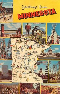 Minnesota USA Greetings From Unused 