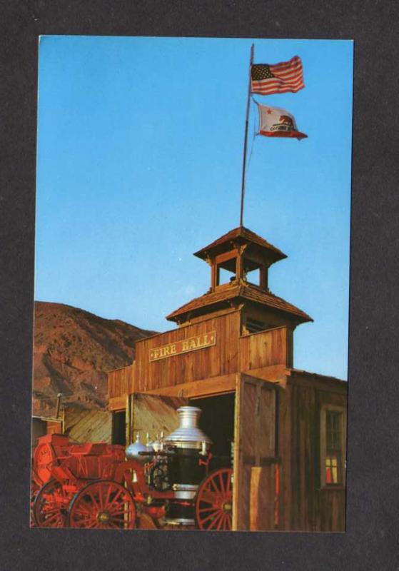 CA Fire Truck Engine Station Calico Ghost Town Barstow Yermo California Postcard