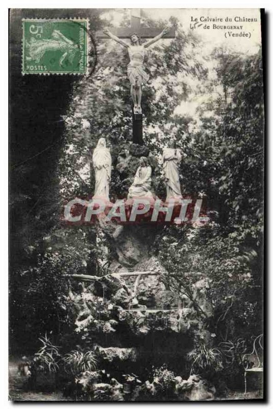 Old Post Card Calvary castle Bourgenay Vendee