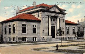 Coshocton Ohio 1910 Postcard Carnegie Library