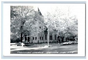 Vintage RPPC Christian Church Spencer Ind. Postcard P1E