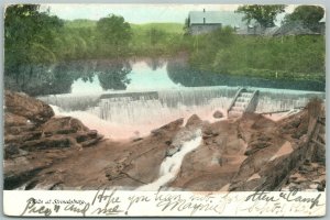 STROUDSBURG PA FALLS UNDIVIDED 1906 ANTIQUE POSTCARD