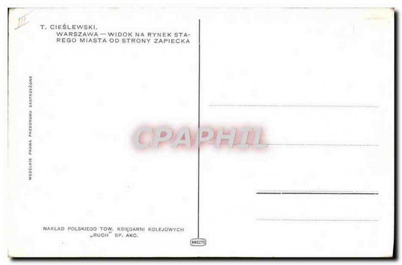 Old Postcard Illustrator Warszawa