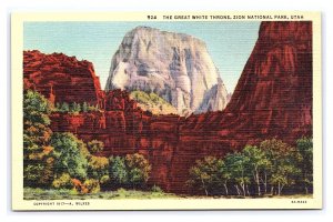 The Great White Throne Zion National Park Utah Postcard