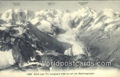 Blick vom Piz Languard Berninagruppe Swizerland Paper on back 