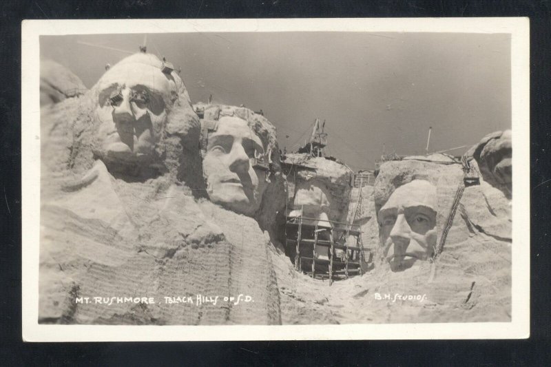 RPPC BLACK HILLS SOUTH DAKOTA SD MT. RUSHMORE VINTAGE REAL PHOTO POSTCARD 