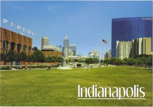 View of Downtown Skyline from White River State Park Indianapolis Indiana 4 by 6