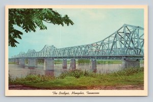 Mississippi River Bridges Nashville Tennessee TN UNP Chrome Postcard N5