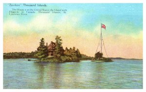Postcard HOUSE SCENE Thousand Islands Ontario ON AR7827