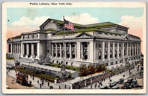 New York City NY 1920-30s Postcard Public Library