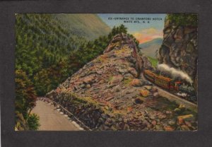 NH Railroad Train Locomotive Crawford Notch New Hampshire Postcard