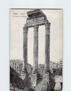 Postcard Tempio di Castore e Polluce Rome Italy