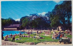 Devil's Lake Wisconsin North Shore Beach Scene 1960s to Dayton Ohio Postcard N7