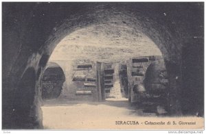 Siracusa , Italy, 1900-1910s : Catacombe di S. Giovanni