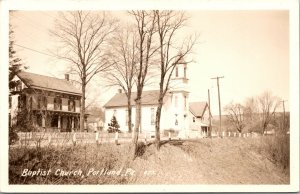 Real Photo Postcard Baptist Church in Portland, Pennsylvania~137272