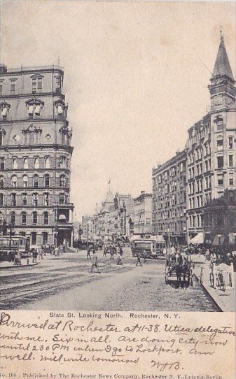 New York Rochester State Saint Looking North 1905