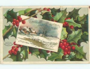 Divided-Back CHRISTMAS SCENE Great Postcard W8615