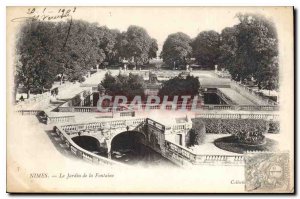 Postcard Old Nimes The Fountain Gardens