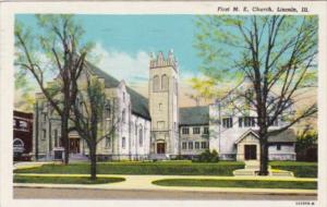 Illinois Lincoln First M E Church 1950 Curteich
