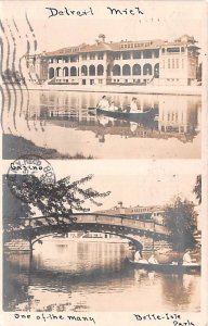 Belle Isle Park Real Photo - Detroit, Michigan MI Postcard