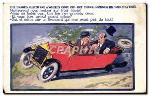 Postcard Old Automobile Illustrator AF