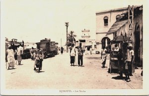 Djibouti Les Souks Somalia Vintage Postcard C077