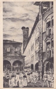 Guinigi Tower Lucca Italy Italian Antique Postcard