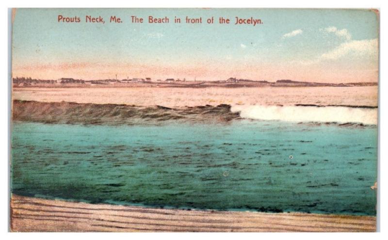 1909 The Beach in Front of the Jocelyn, Prouts Neck, Maine Postcard