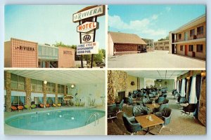c1960 Sandusky Ohio Postcard La Riviera Motel Cleveland Road Route 6 Multi View