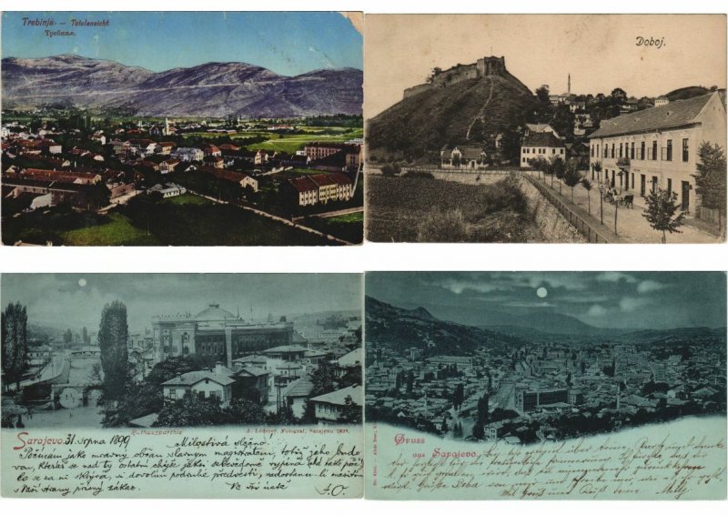 BOSNIA COLLECTION LOT OF POSTALLY USED 350 Vintage Postcards Pre-1940 (L3156)