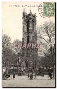 Paris - 4 - Tour Saint Jacques - Old Postcard