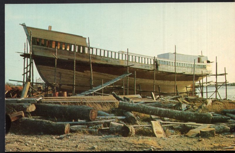 Nova Scotia SHELBURNE Fishing Dragger under Construction - Chrome