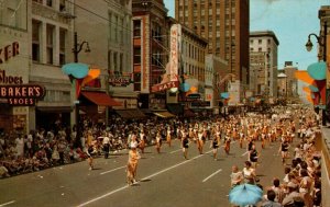 USA Main Street Memphis Tennessee Cotton Carnival Parade Chrome Postcard 03.95