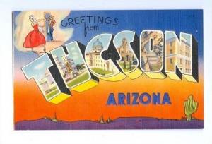 LP60       Large Letter,  postcard, Tucson, Arizona