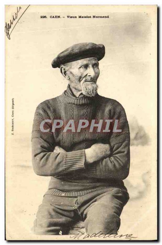 Old Postcard Caen Old Seaman Norman Folklore TOP