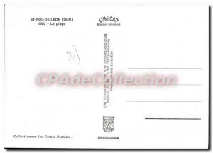 Postcard Moderne St Pol De Leon Beach