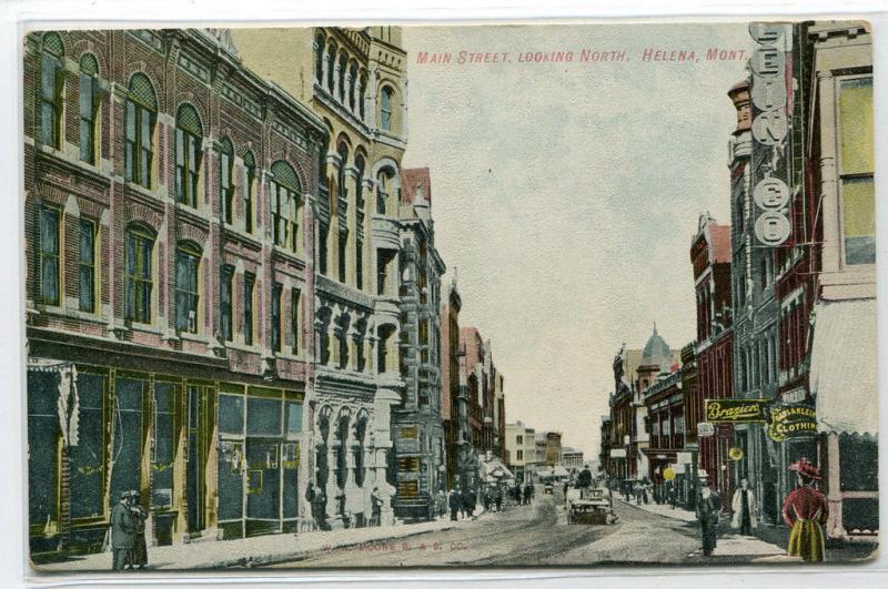 Main Street North Helena Montana 1912 postcard