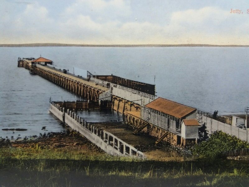 The Jetty /  Pier Sandgate Queensland Australia Vintage Postcard C1912