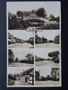 Manchester Stockport BRAMHALL 7 Image Multiview c1949 RP Postcard by Valentine